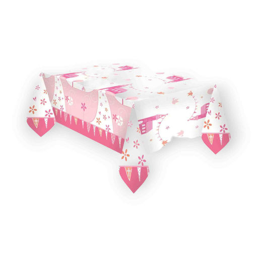Picture of COMMUNION CHURCH PINK PLASTIC TABLE COVER - 120 X 180CM